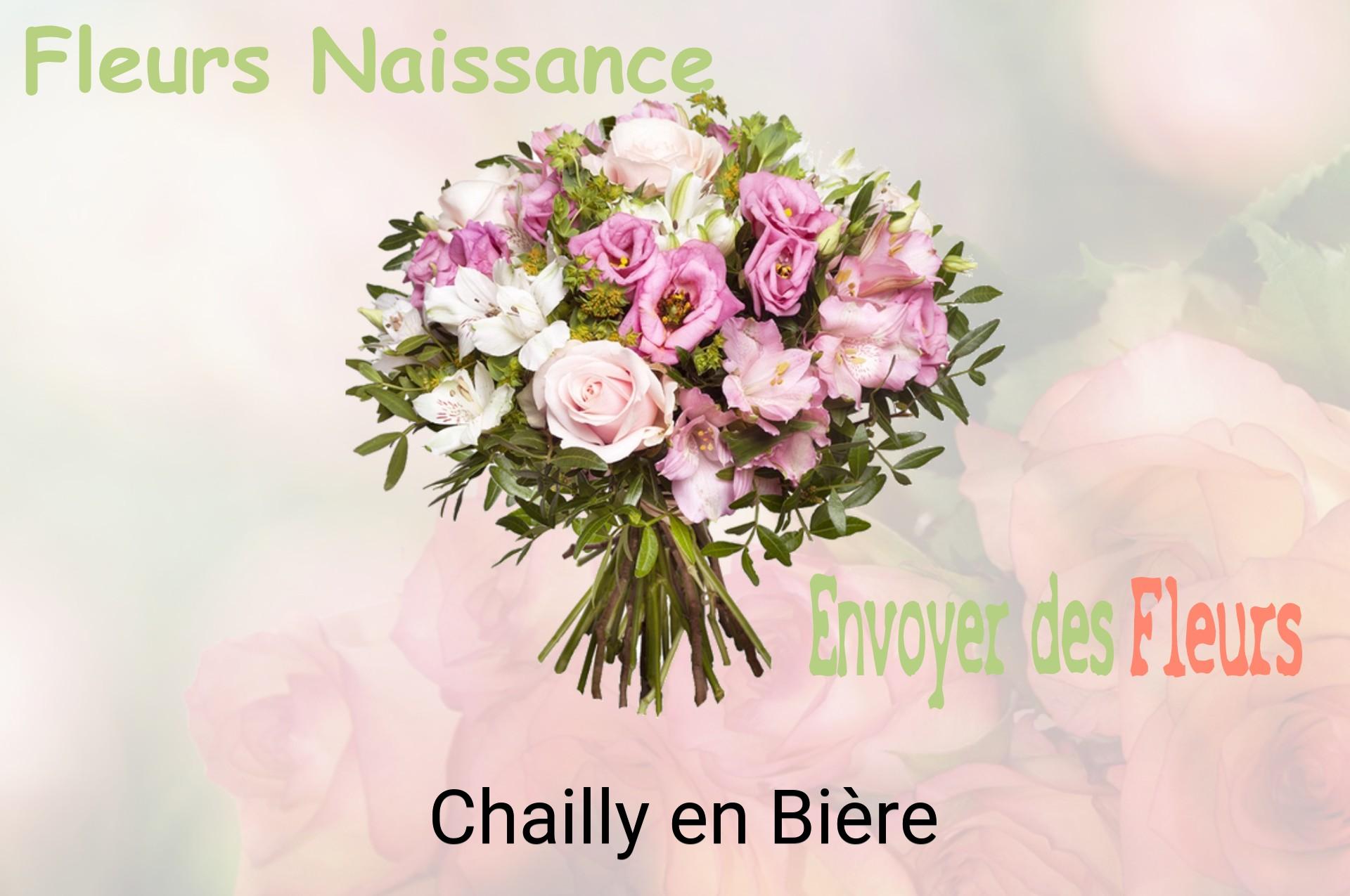 Bouquet de fleurs de naissance livré à Chailly-en-Bière